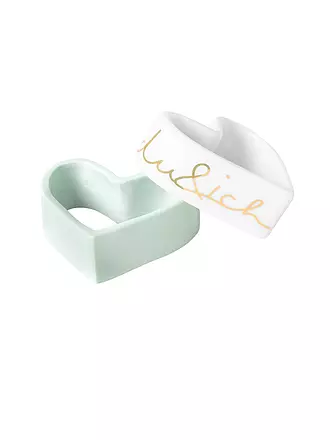 RAEDER | Serviettenringe 2er Set Du&Ich Weiss | 